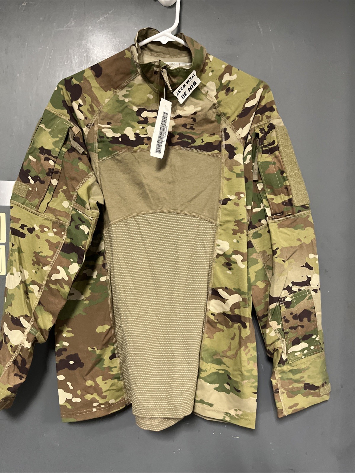 NWT, Army Combat Quarter Zip Shirt, Multicam, OCP, Unisex, LARGE, 30/337