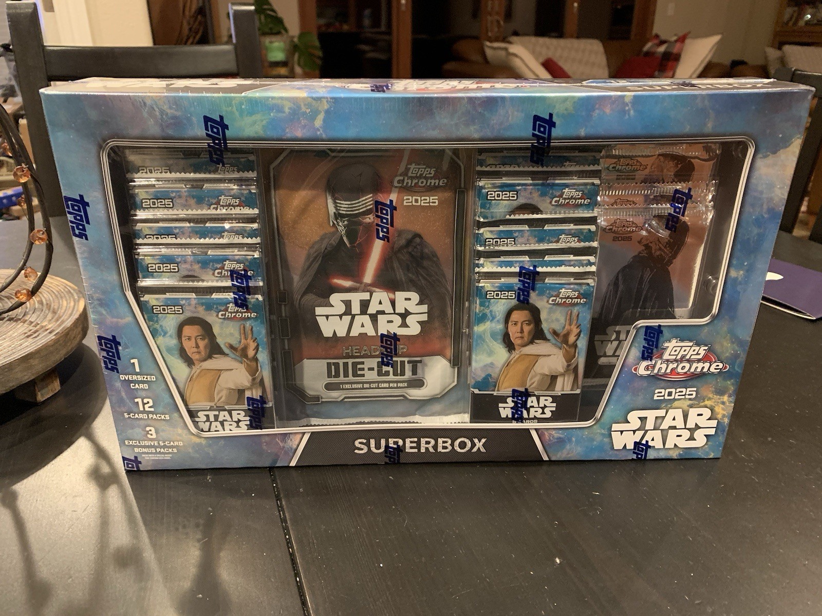 2025 Topps Chrome Star Wars Super Box Trading Cards Factory Sealed