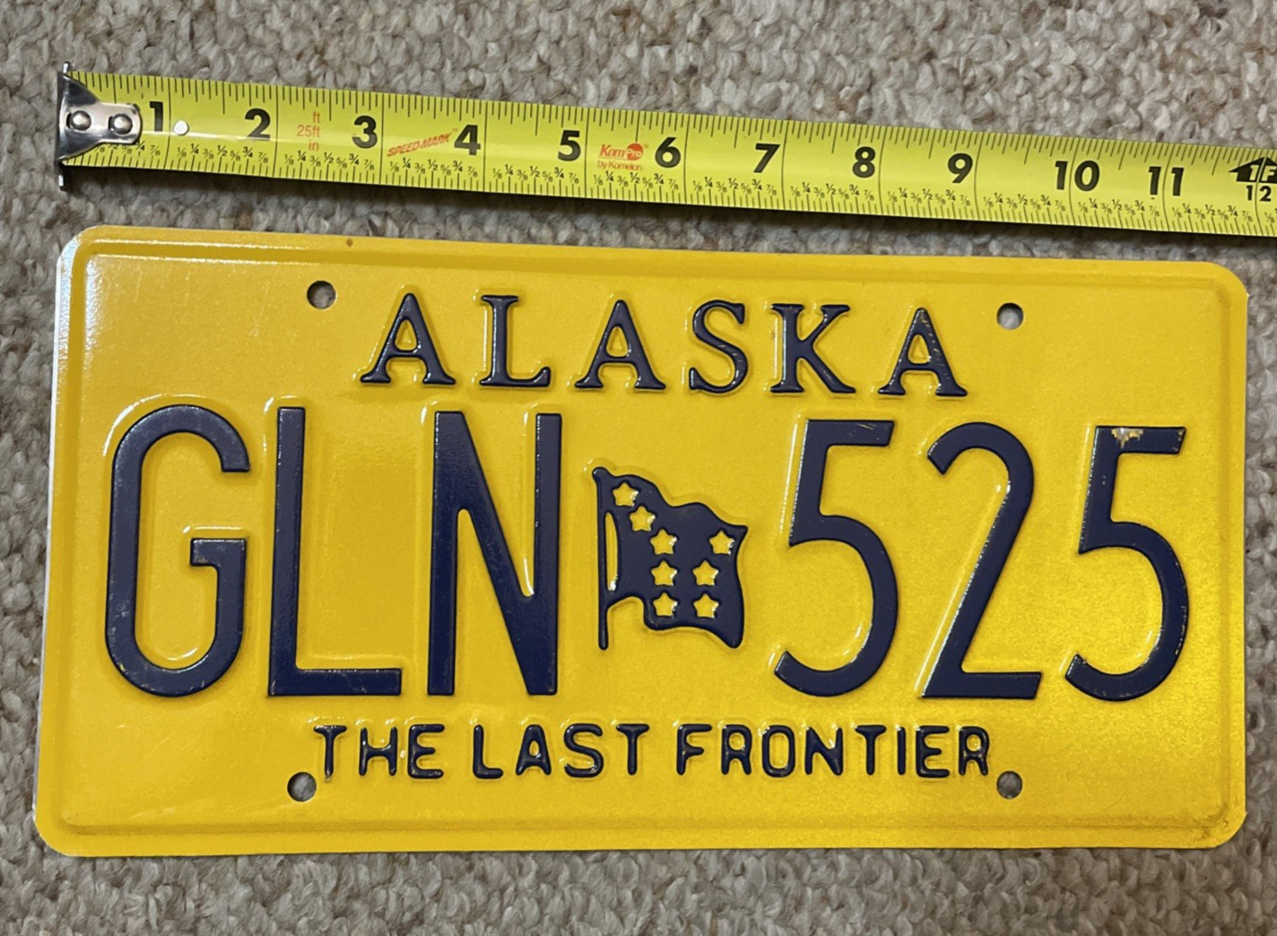 2020s Alaska License Plate GLN 525 The Last Frontier Excellent Condition