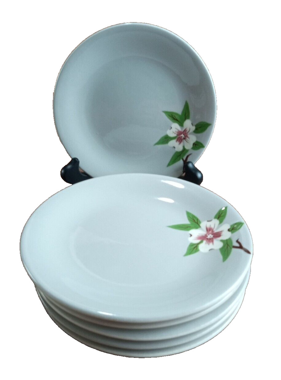 Weil Ware Vintage 50’s California Pottery Brentwood 6 1/8” Plates Set of 6