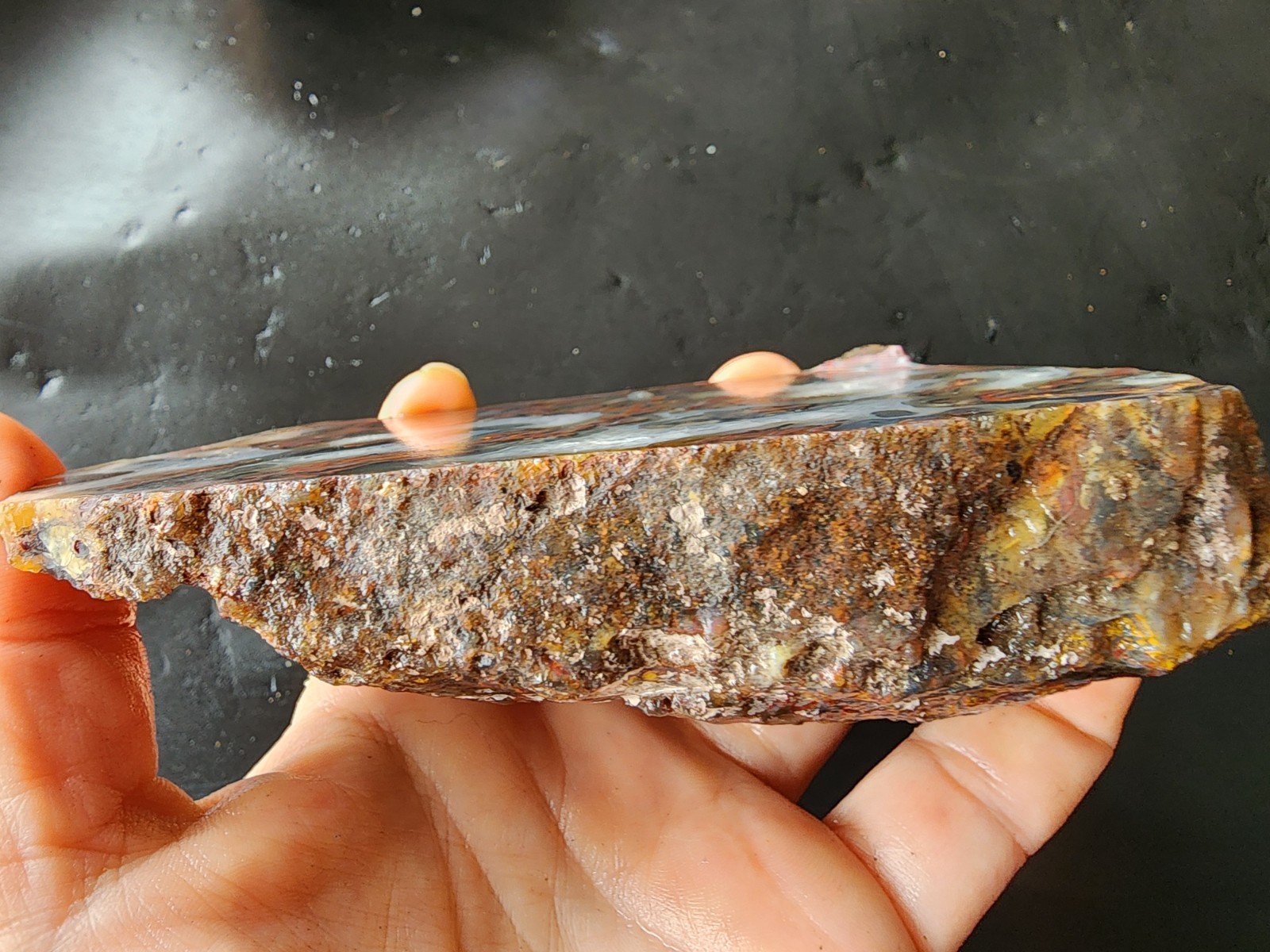 2.8 lbs (1.28 kg) Collectible Plume Agate, Unpolished Crystal Agate, Achate