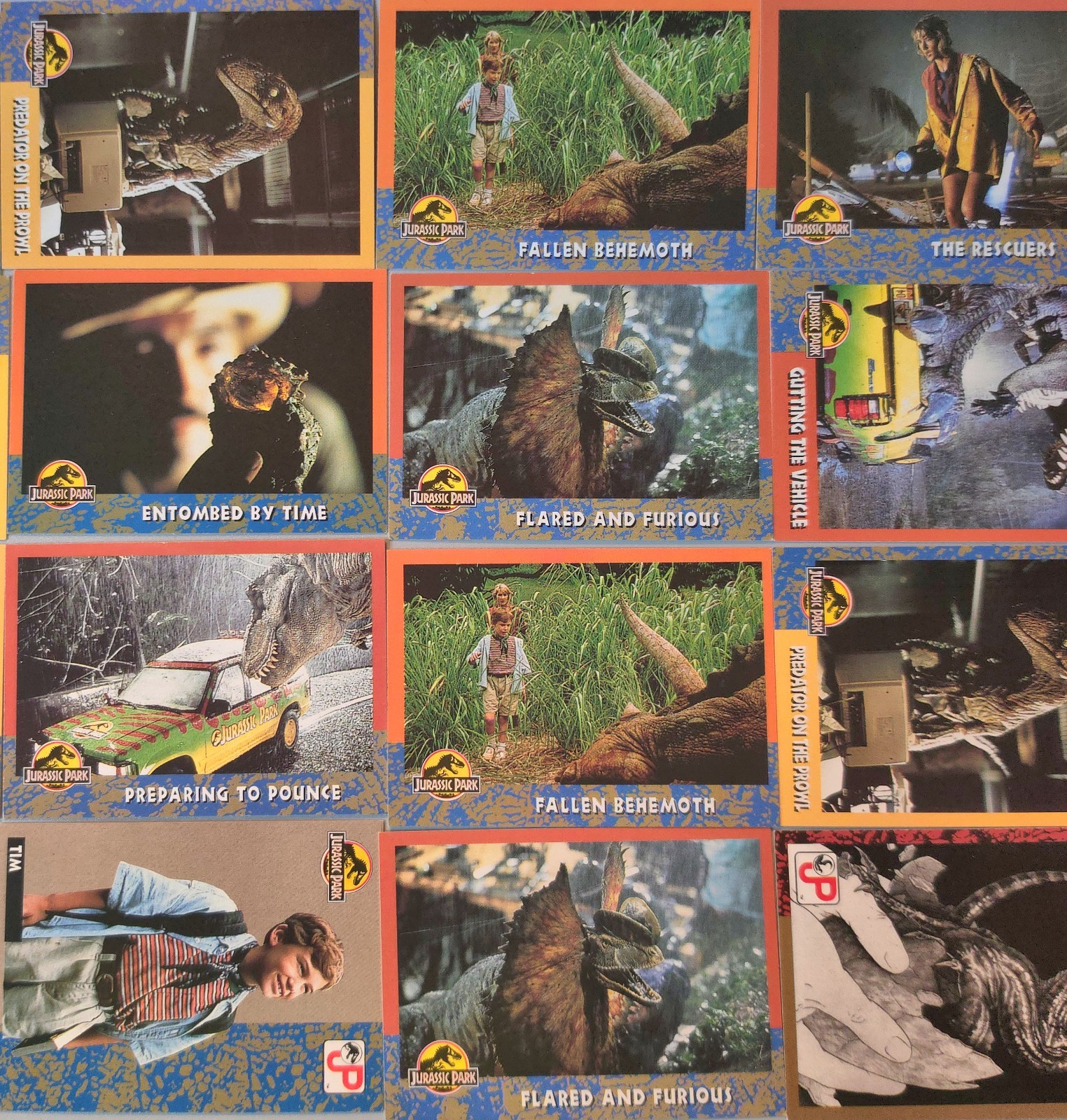 Topps 1993 Jurassic Park Series 1 Card Lot ( 35 cards ) Nr Mt – Mint