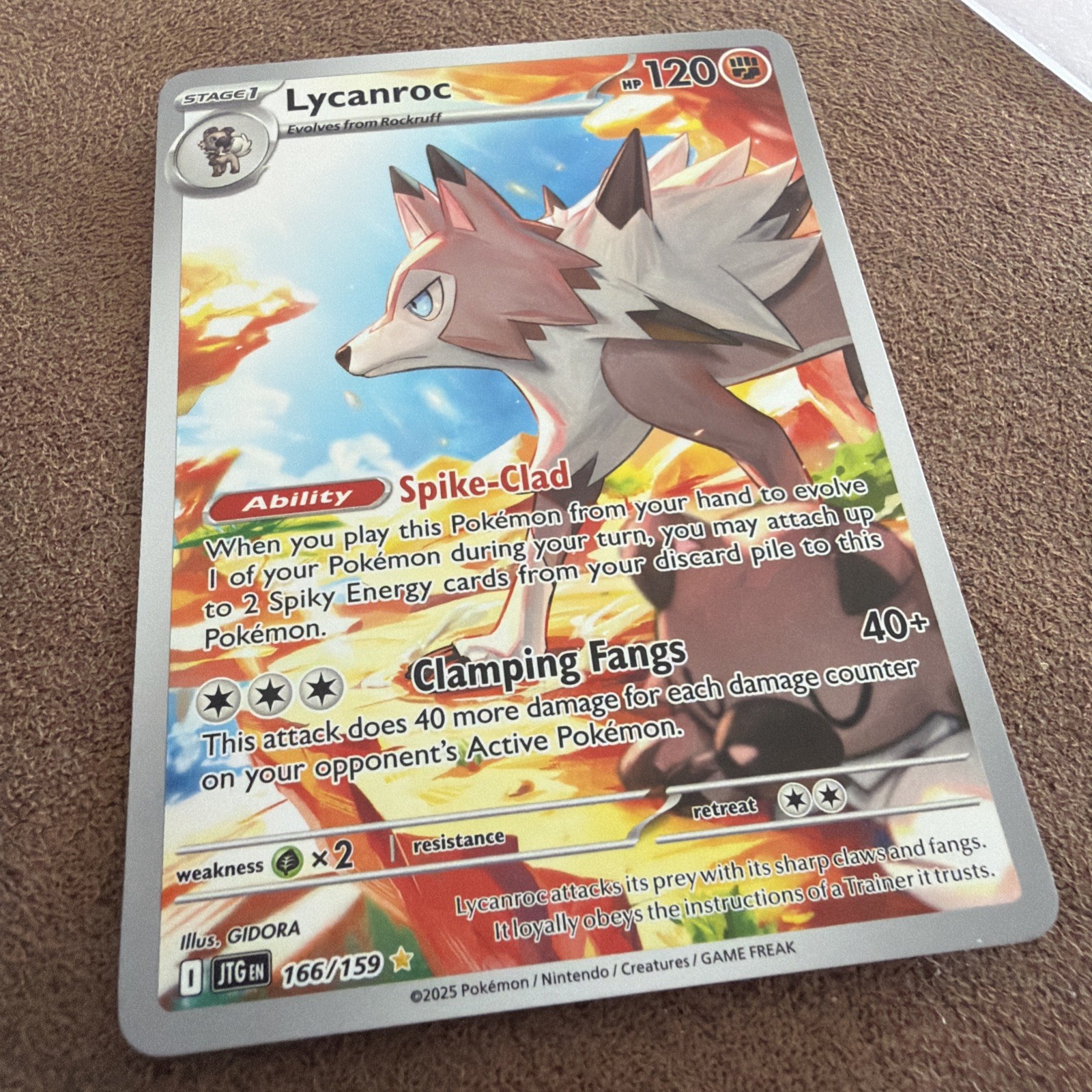 Lycanroc 166/159 Illustration Rare Journey Together Pokemon Holo Near Mint