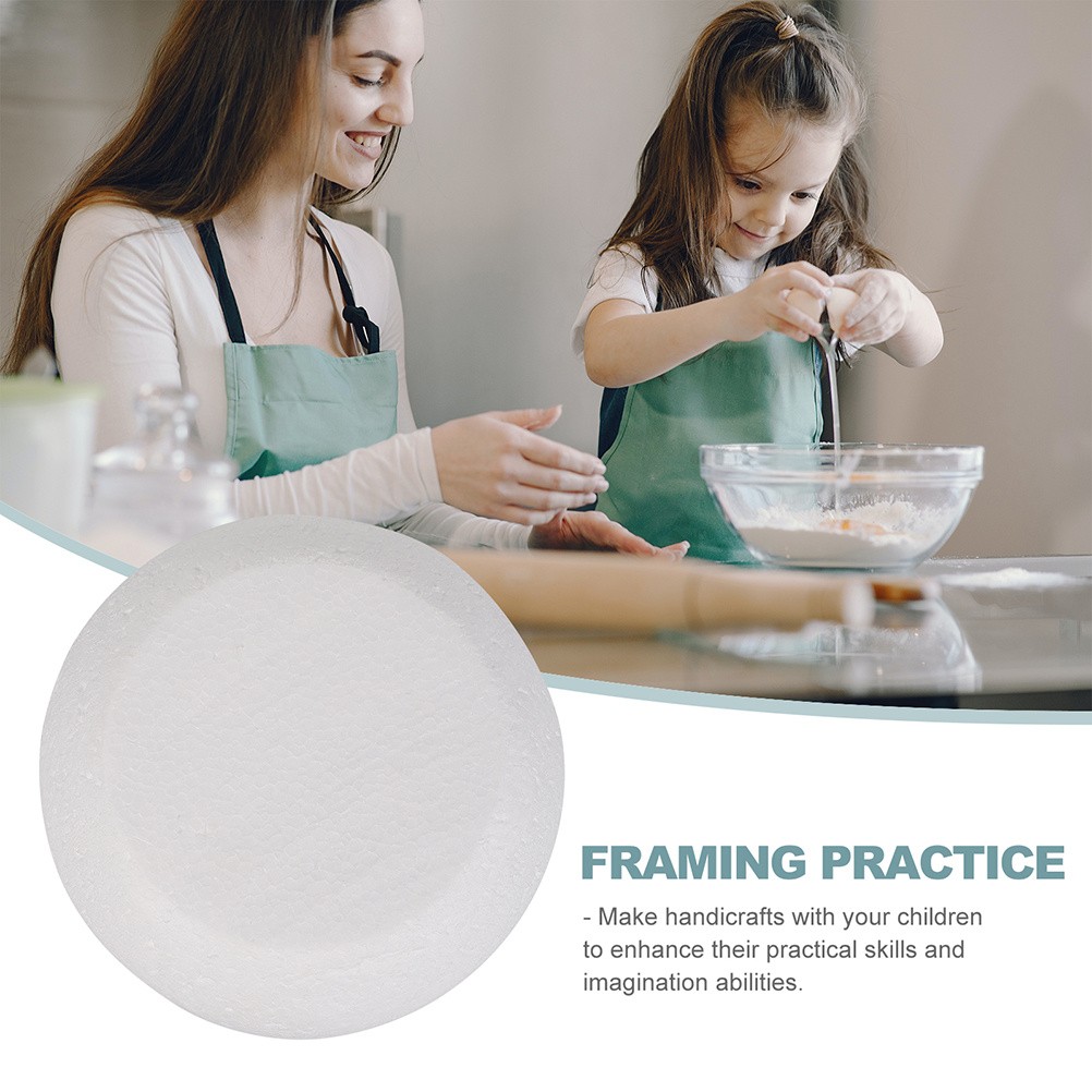 1Pcs White Foam Cake Shape Model for Kids Birthday Party and DIY Decoration