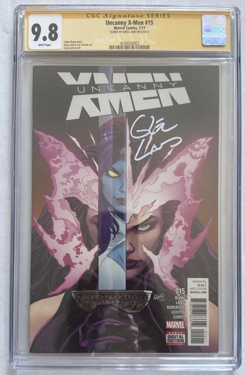 Uncanny X-Men 15 CGC SS 9.8 Greg Land PSYLOCKE MARVEL 2016 Only One In Census!🔥