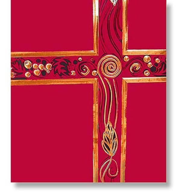 Ceremonial Red with Goldtoned Foil Service Binder Size:8-1/2 x 11″ H, 1″ Spine
