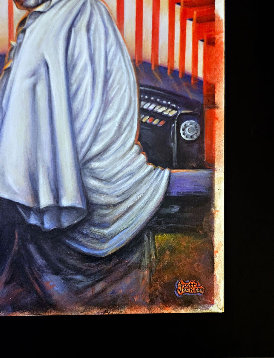 Scott Jackson Original Dr Phibes Painting Monster Masterpieces + Signed Card #3