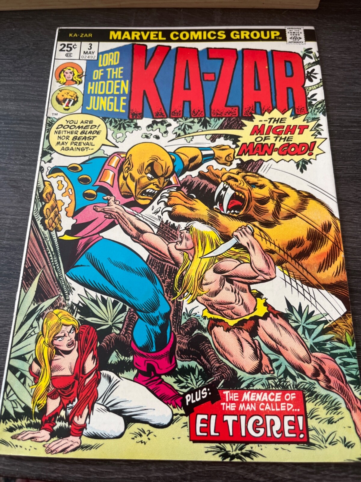KA-ZAR #3 (1974) – 8.0 VERY FINE (MARVEL)