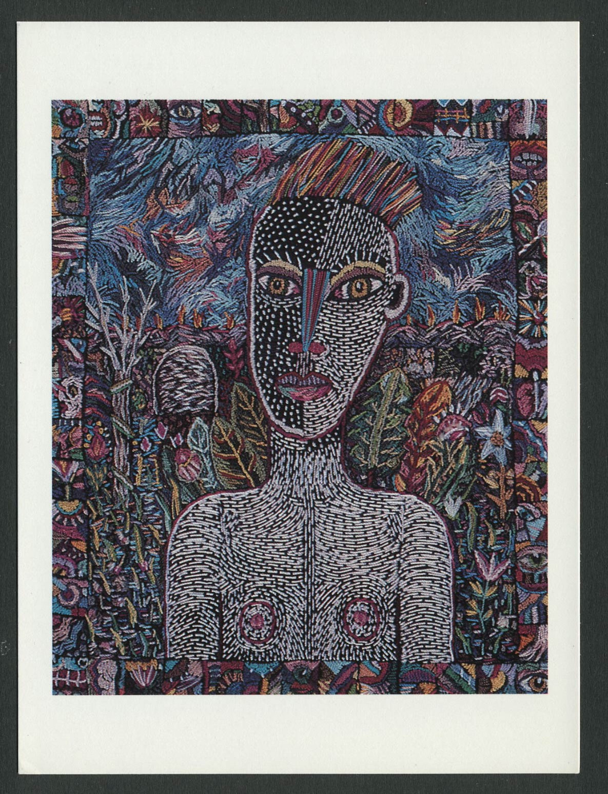 1995 TORY FOLLIARD GALLERY Postcard Wisconsin Mixed Media Fiber Artist MARY BERO