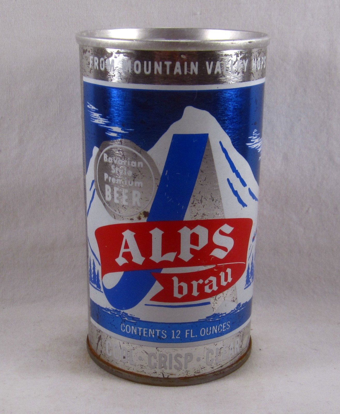 ALPS BRAU Beer Can Straight Steel JOS HUBER MONROE WI