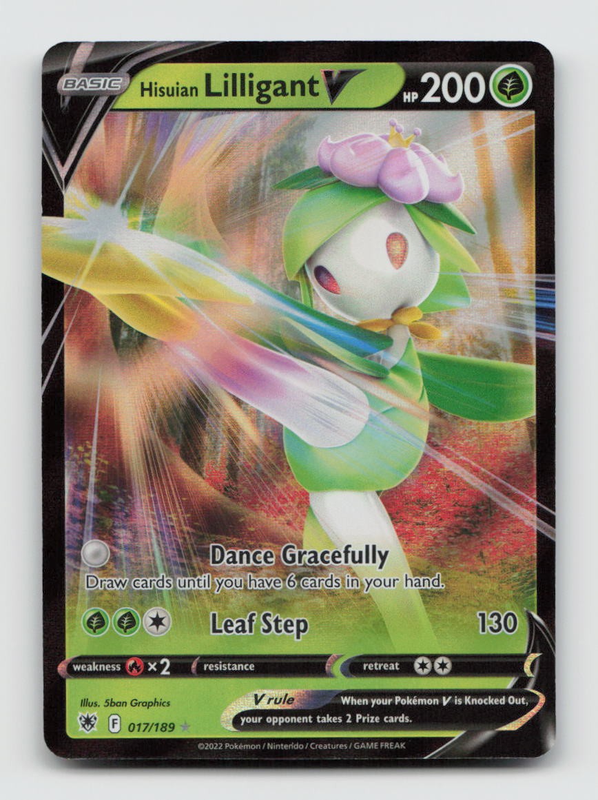 Hisuian Lilligant V 017/189 V Rare ASR Astral Radiance Holo Pokemon NM/M