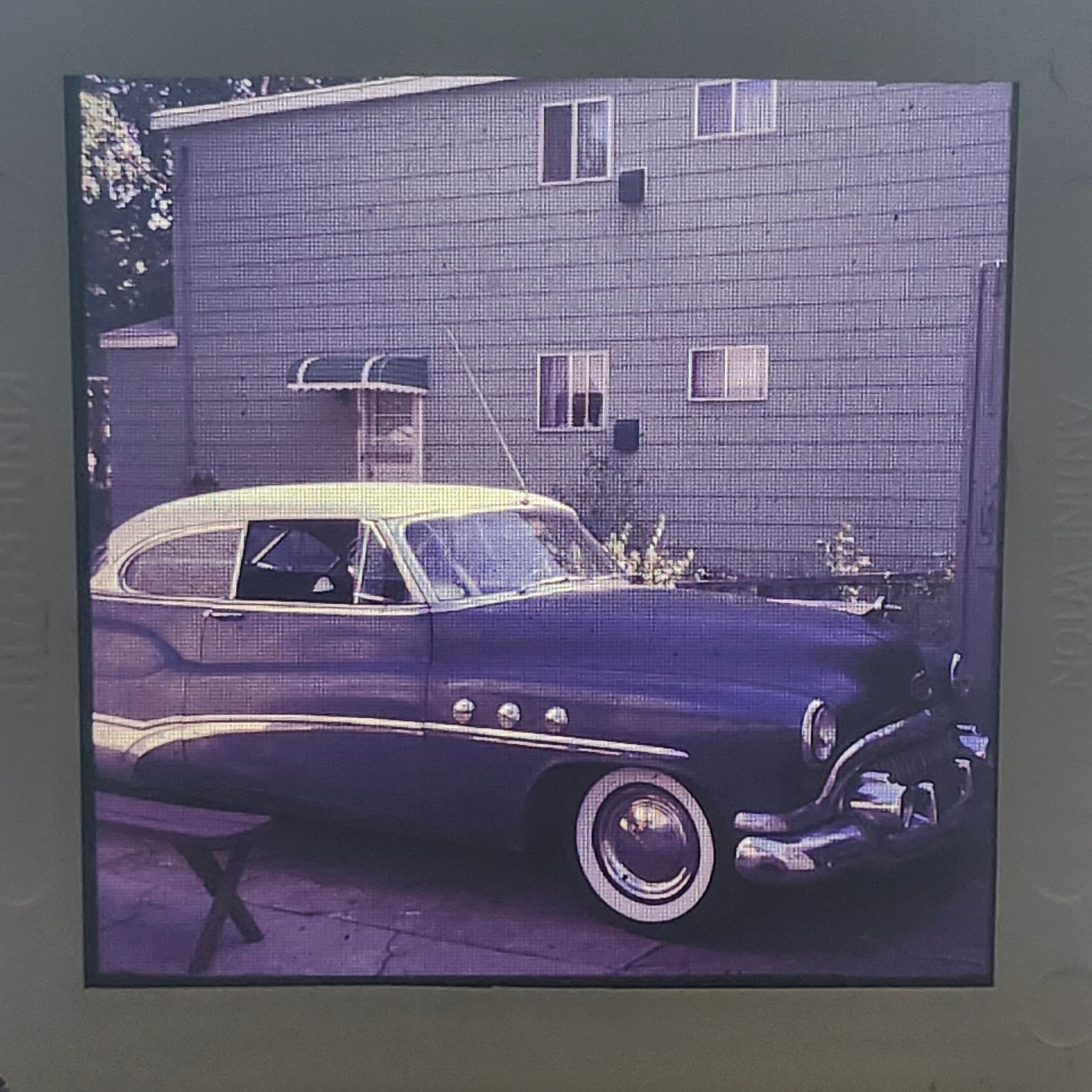 VINTAGE 1950s Medium Format SLIDE CLASSIC BUICK AUTOMOBILE CAR AMERICANA