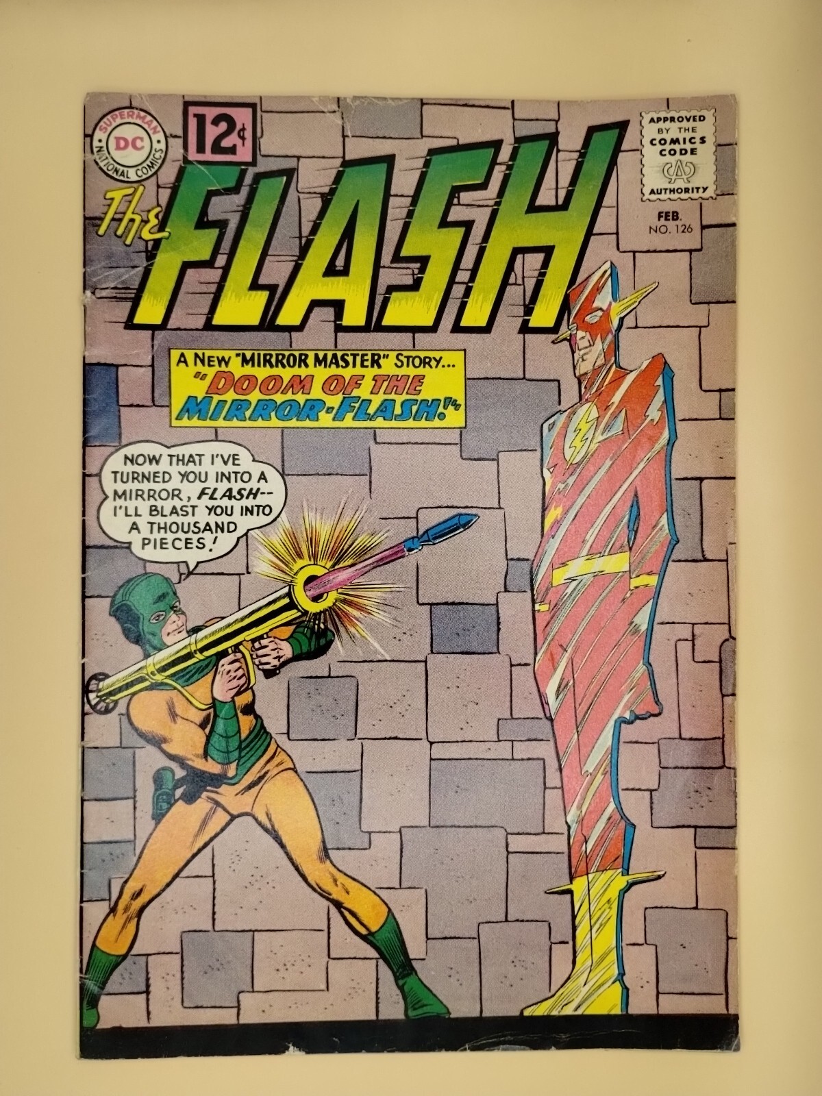 The Flash #126 ~ DC Comics 1962 ~ Mirror Master + 1st App Barry Allen’s Parents