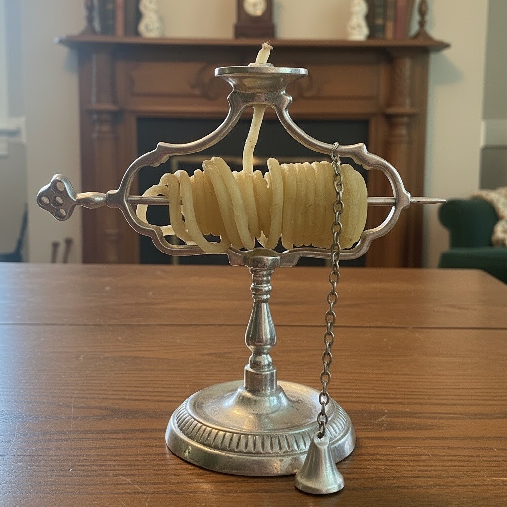 Antique Wax Jack With Coil Candle Stick
