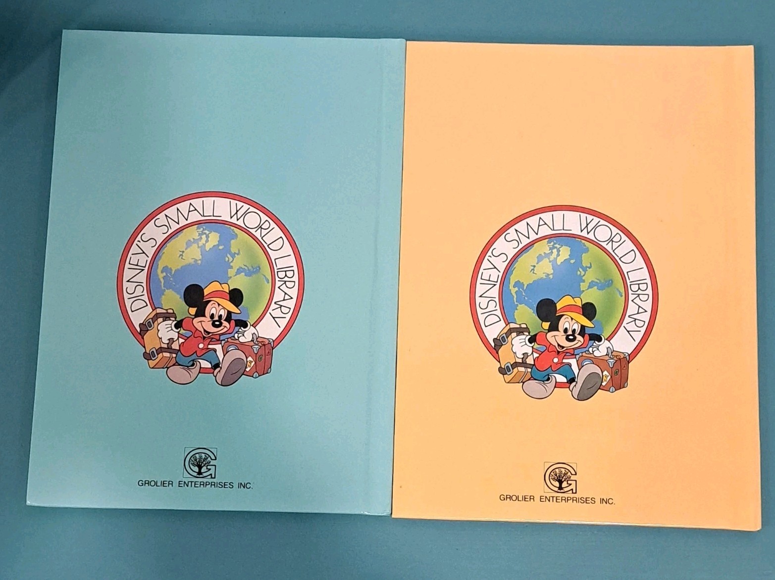 Disney Small World Library Books Set Featuring Mickey Goofy Donald 1990s