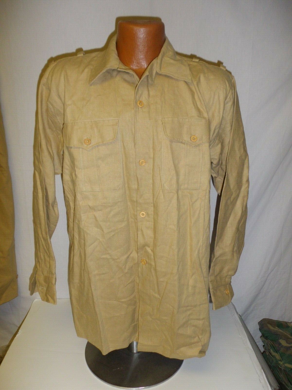 nva-1 Viet-Minh Army Tan uniform set EM 2 pocket Indochina Vietnam sz Med W13F