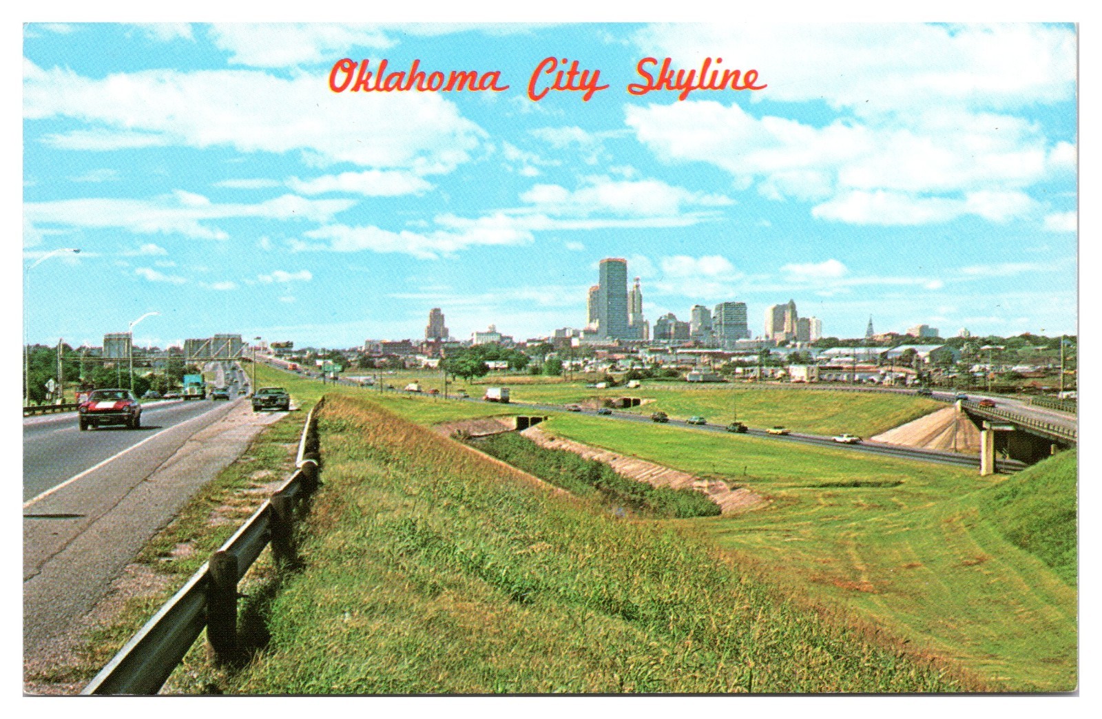 VTG Oklahoma City Skyline, Oklahoma City, Oklahoma Postcard
