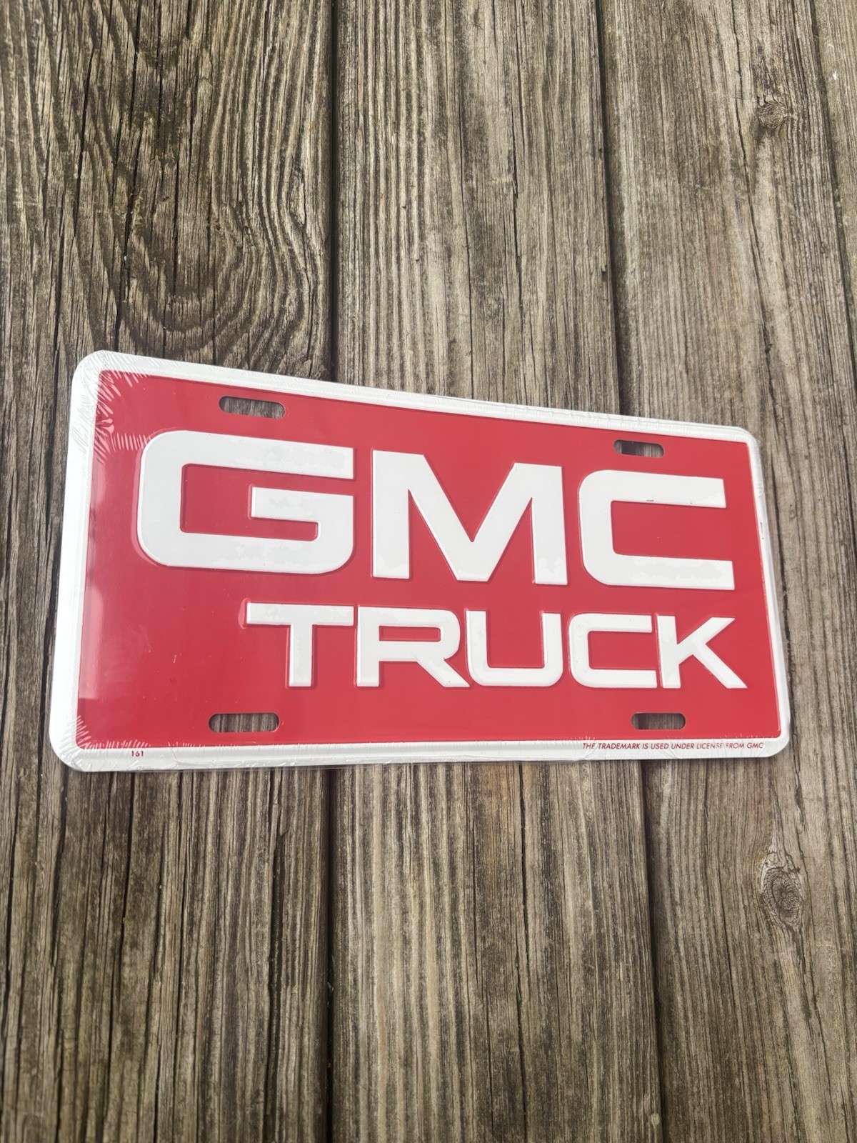 GMC Truck Trucks Metal Embossed Dealership License Plate Vtg 90s Novelty Rare