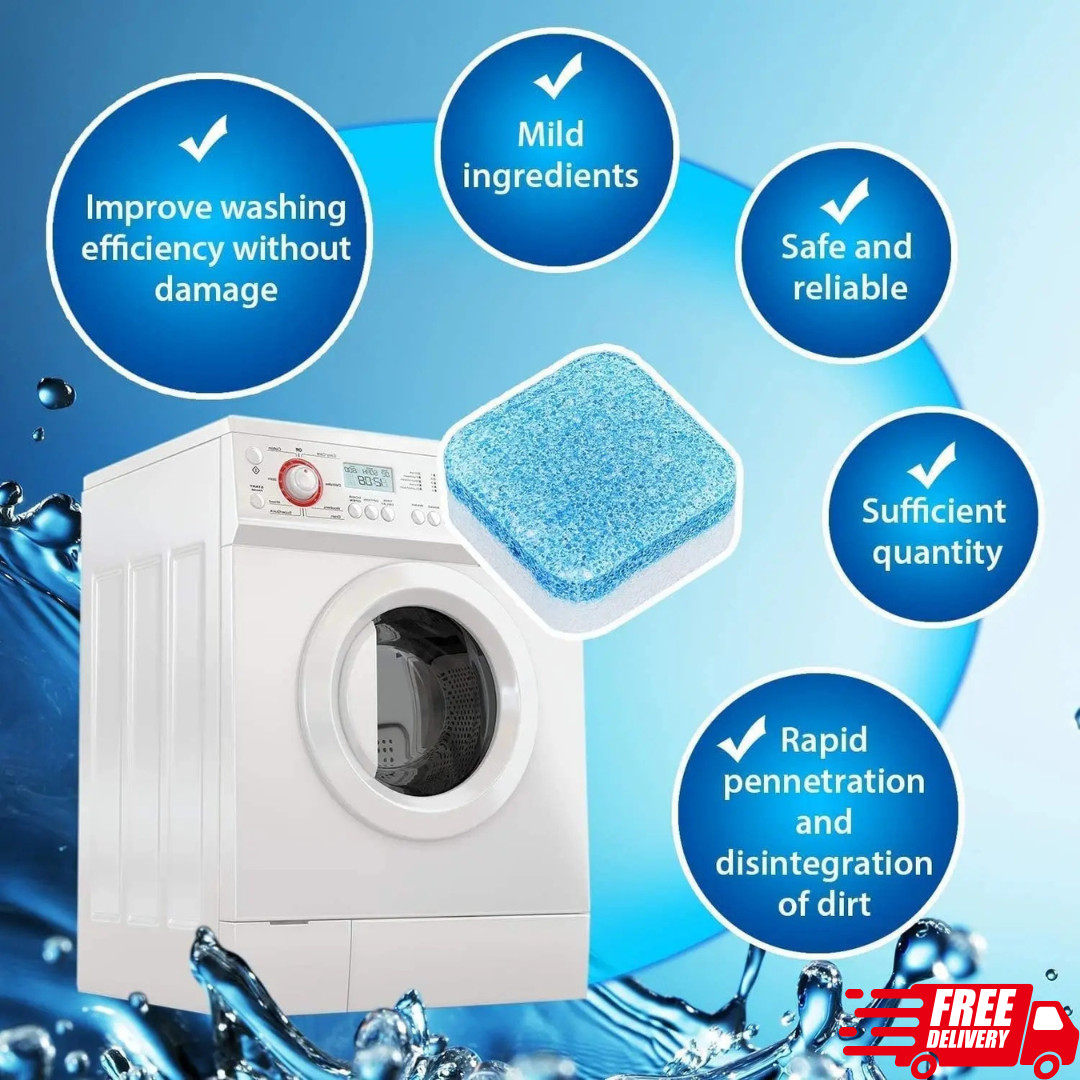 Washing Machine Cleaner Tablets 24 Pack Enzyme Deep Clean Front Load Washer