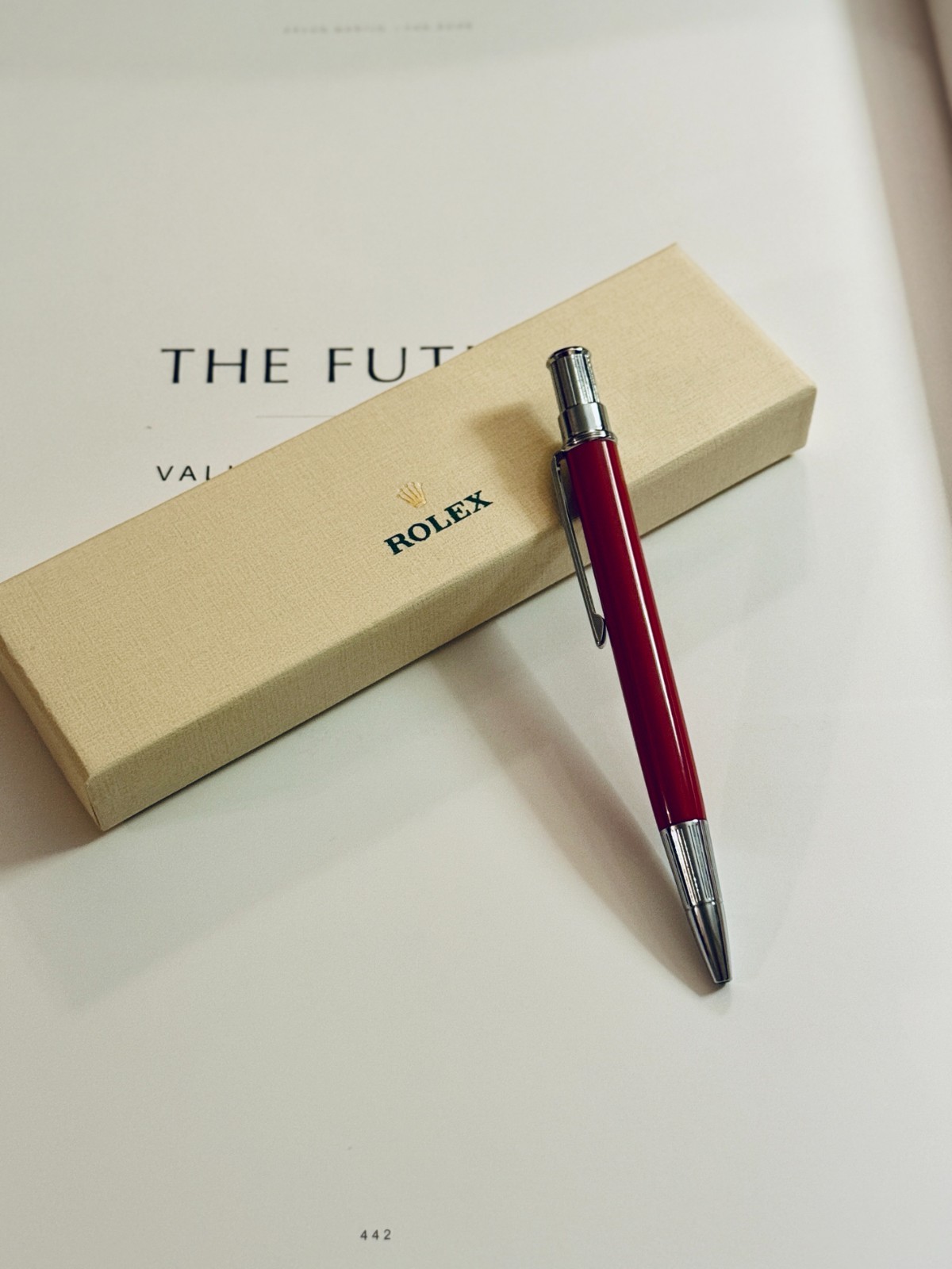 Rolex Ruby Oyster Ballpoint Pen, New Boxed, Black Refill, Exclusive Ad Gift