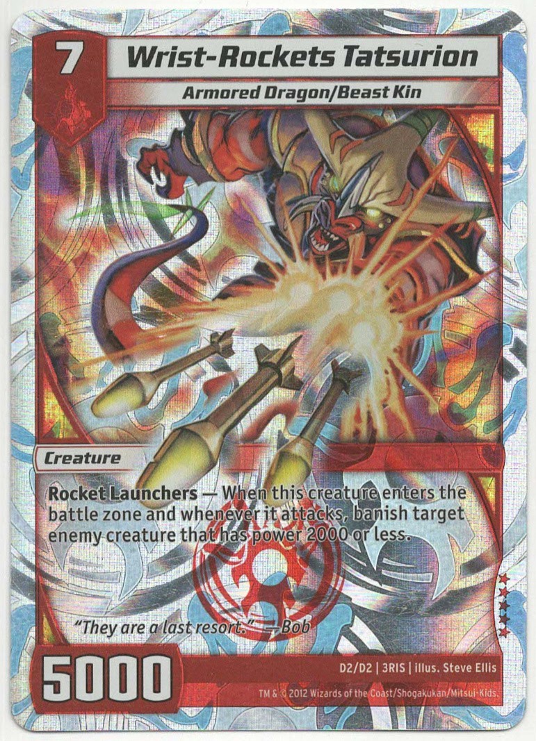 2012 WOTC Kaijudo Rise of the Duel Masters #D2/D2 NP/WRIST-ROCKETS TATSURION