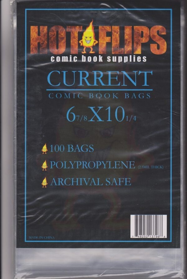 4 Cases of 1000 Hot Flips Current Comic Book Poly Bags 6 7/8 X 10 1/4 Read Descr