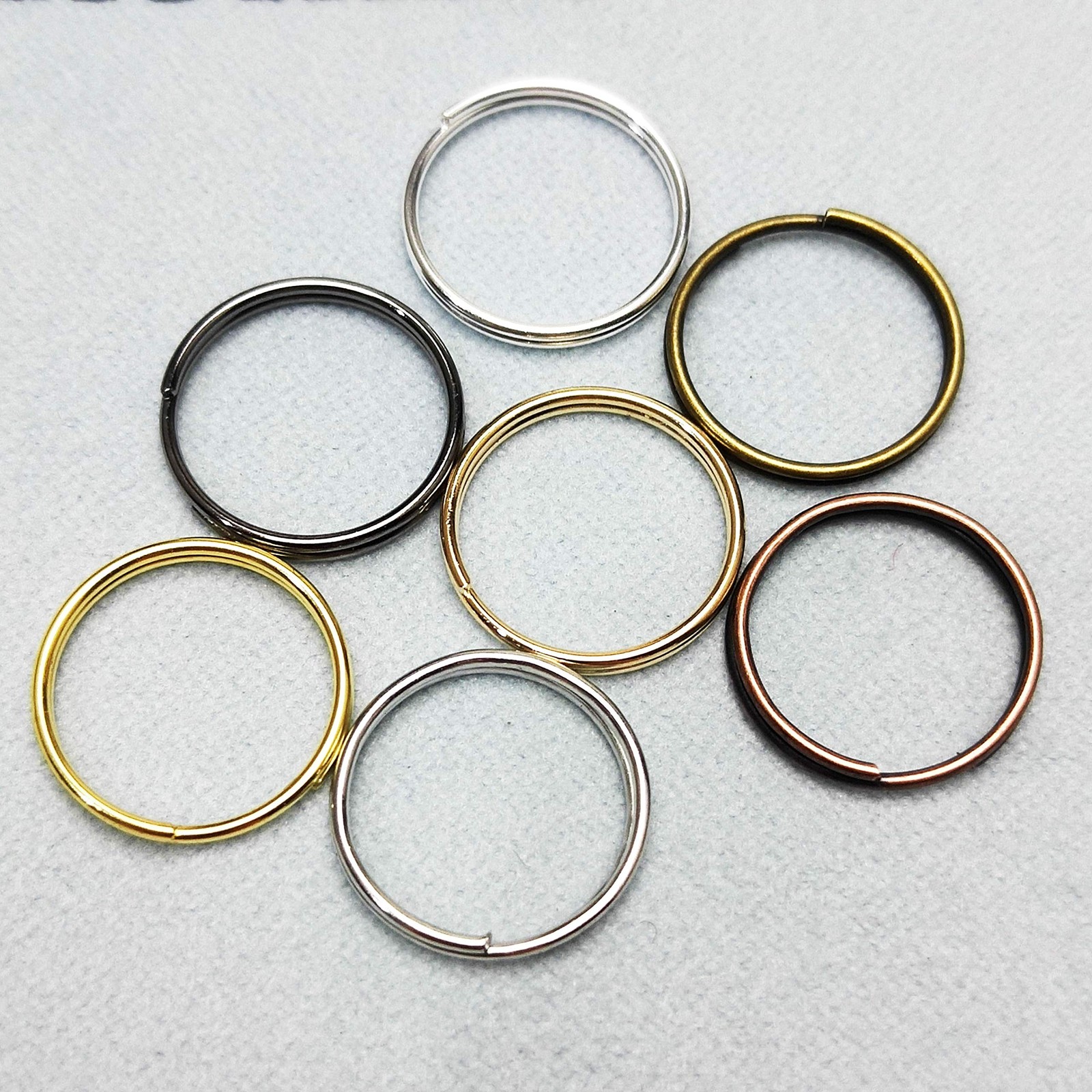 T 1 Box 7 Colors Split Double Loops Jump Rings & Ring Jewelry Keychain Making Fr