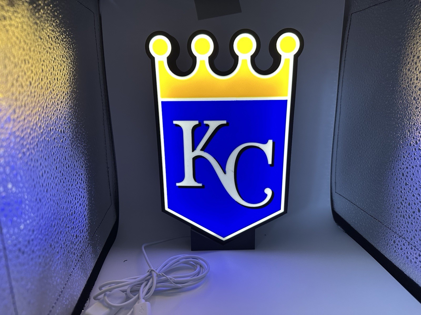 Royals LED Lightbox – Unique MLB Gift | Handmade 3D Printed USB Display