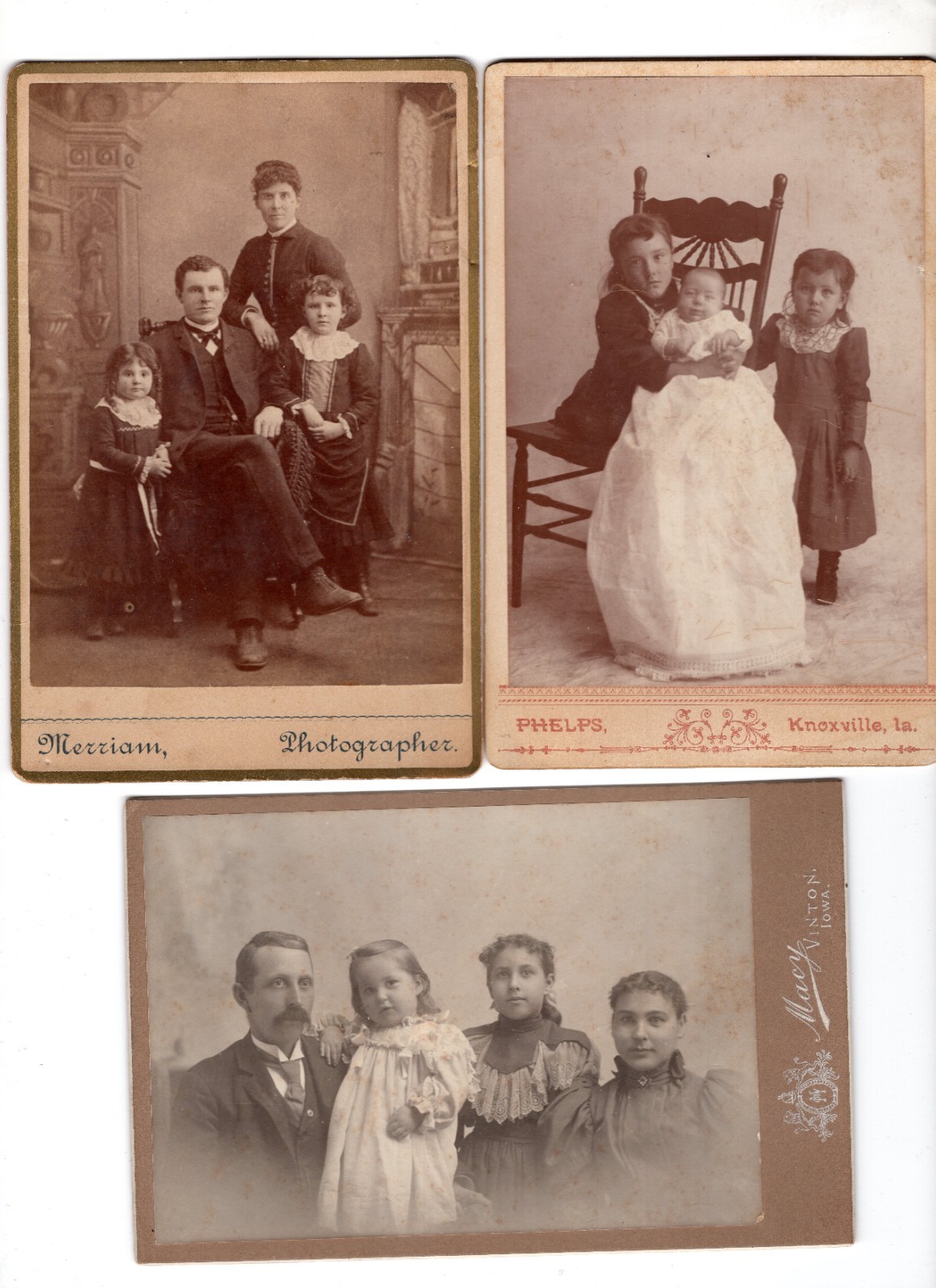 Cabinet Photos, Lot of 6, Iowa Images, Group 6270