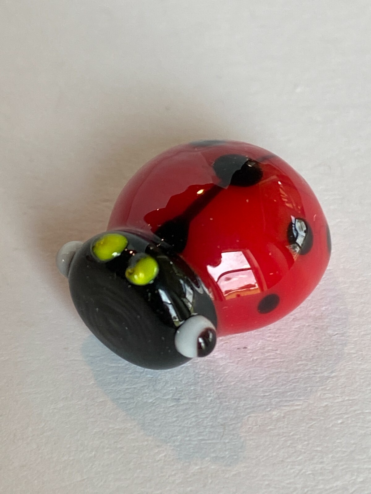 Ganz “The Tiny Little Ladybug” Token Charm Figurine w/Poem Card Glass Miniature