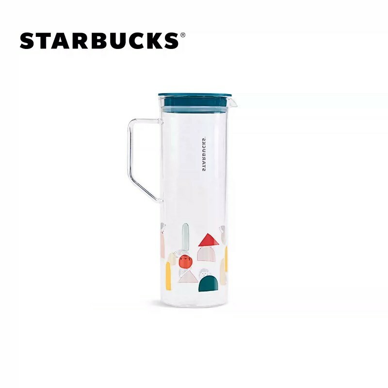 2021 Starbucks China Happy Hedgehog Color Blocks Glass Pitcher 1183 ml