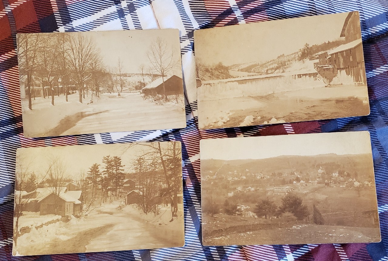 Four Extremely RARE!!! RPPCs Of The Town Of “Nicholson” In Pennsylvania.