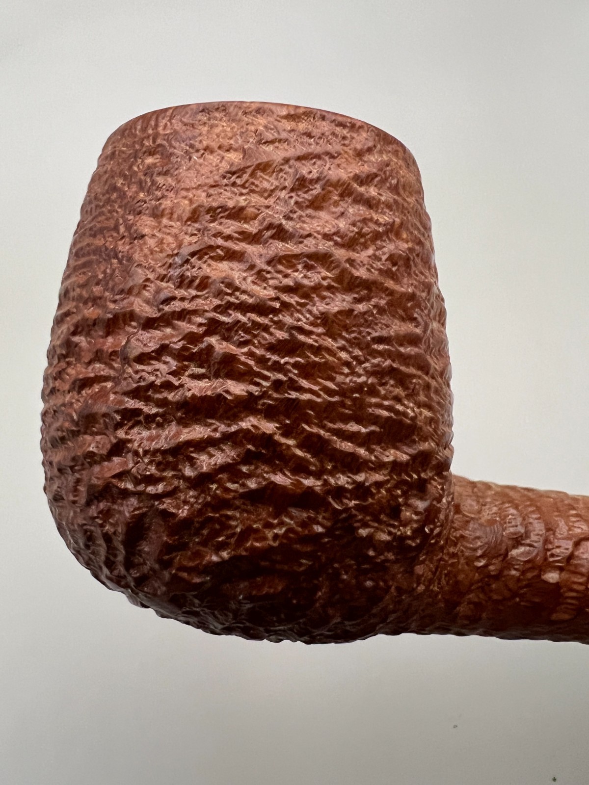Johannes Hoffmann Rusticated Straight Apple Estate Pipe Hand Made in Denmark