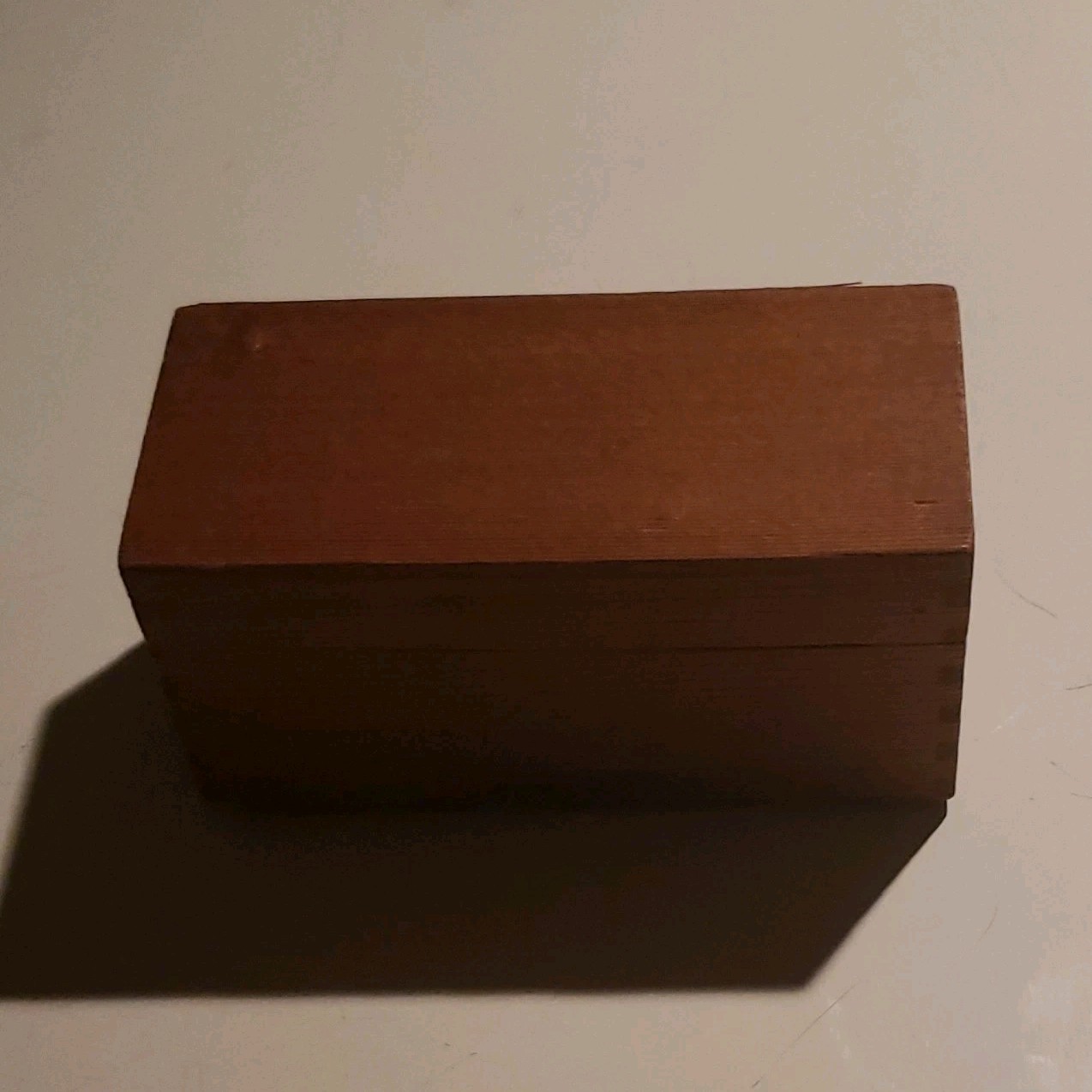 Wooden Rectangular Box with Sliding Lid, Brown, Wood Grain, Wood-Finished