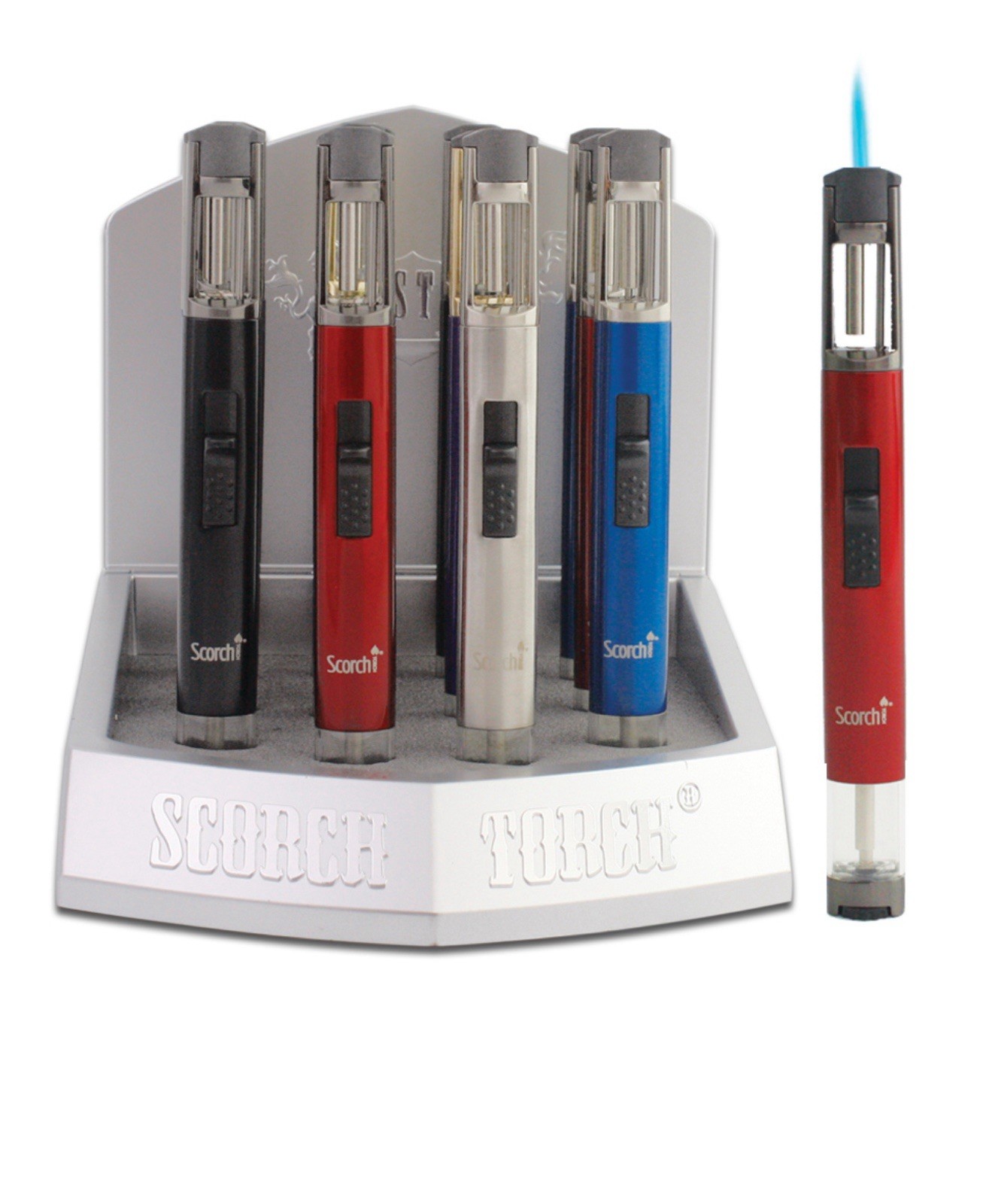 Scorch Torch – Slim Pencil Torch with see-through butane tank – 7″