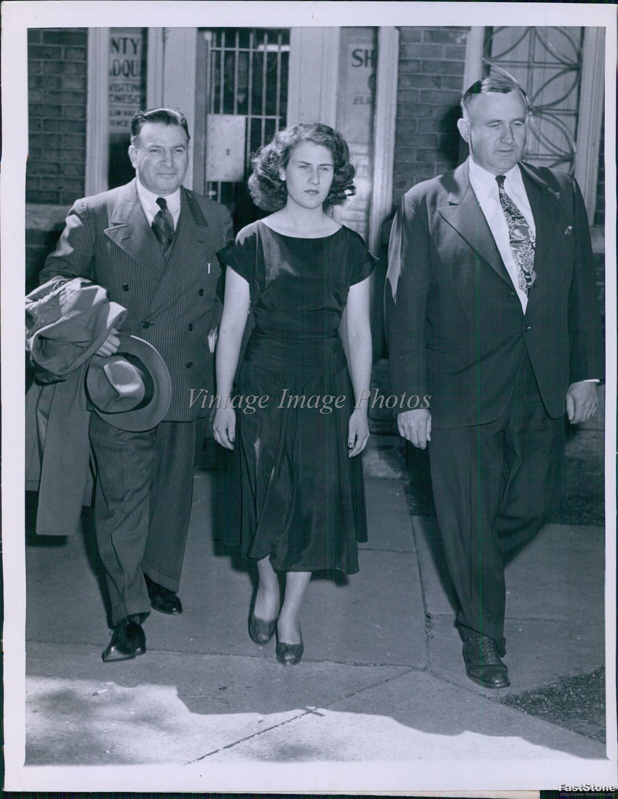 1948 Photo Frances Korbelik Held Over In Wheaton I.L Murder Trial Courts 7×9