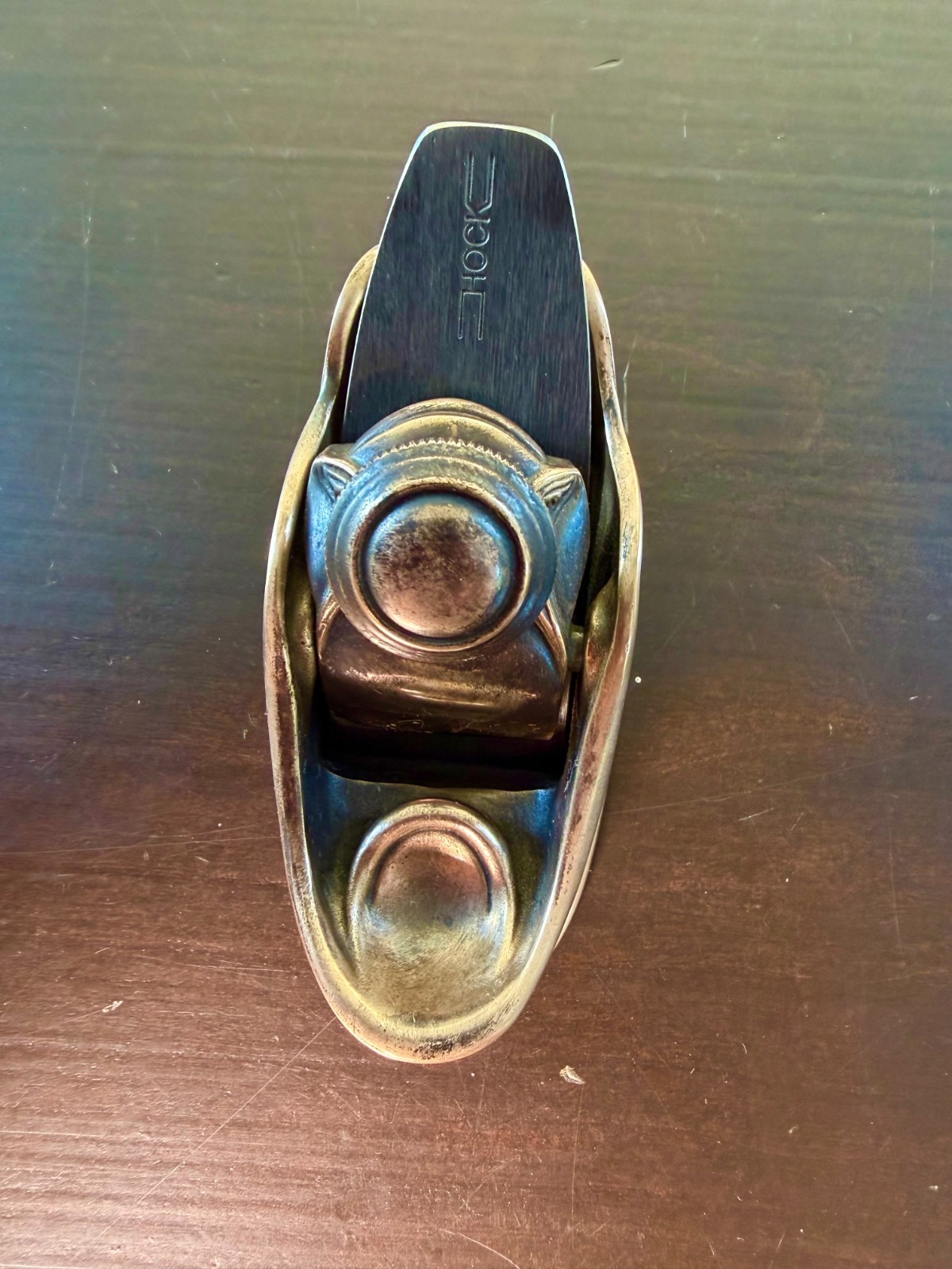 Christopher Laarman Violin Slipper Plane, Bronze, with Hock Blade.