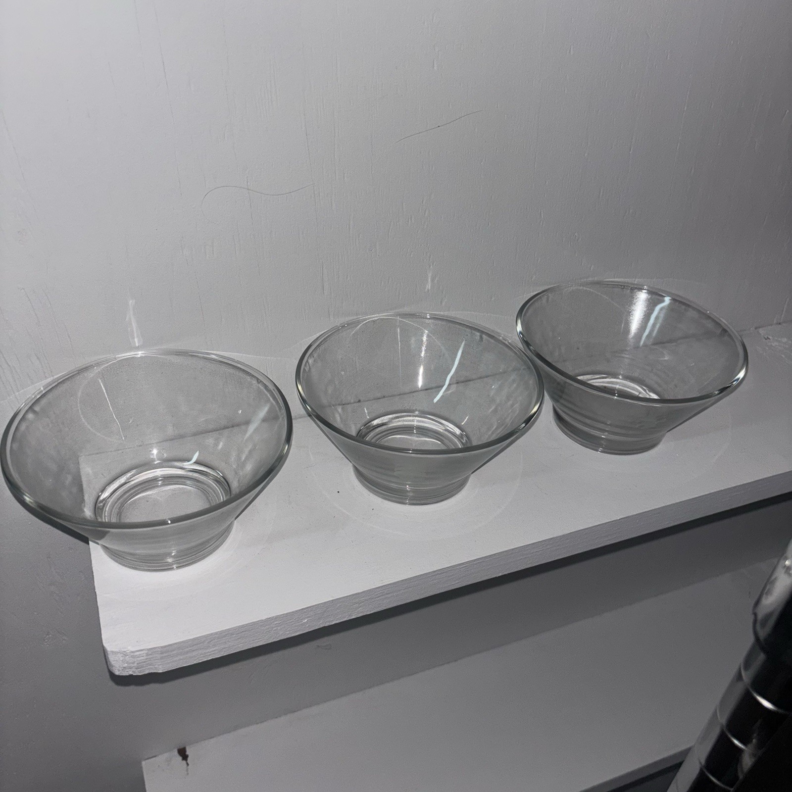 Vintage Y2K Set of 3 Glass Tea Light Candle Holders