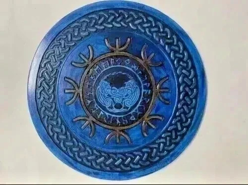 Medieval Wooden Handmade Authentic Battle-Worn Viking Valhalla Cosplay Shield