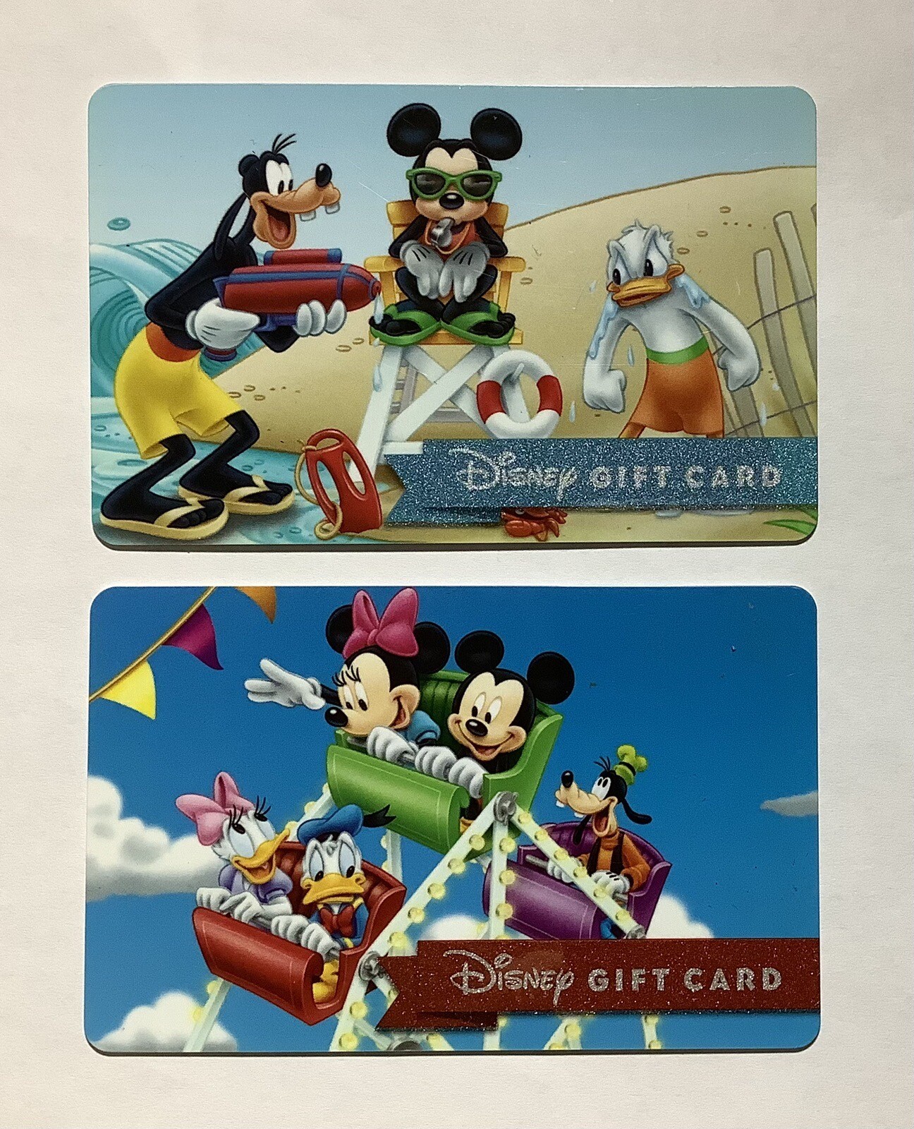Collectible Disney Gift Cards w/ Mickey Mouse, Minnie, Goofy, Donald, Daisy Duck