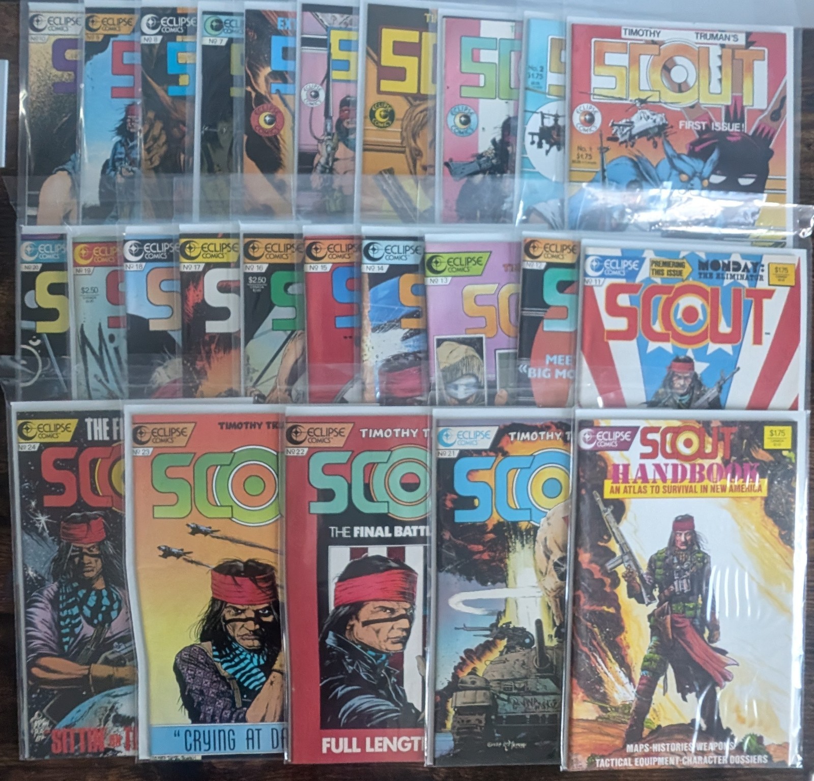 Scout #1-24 Complete Run + Handbook Timothy Truman Eclipse Comics Comic Lot