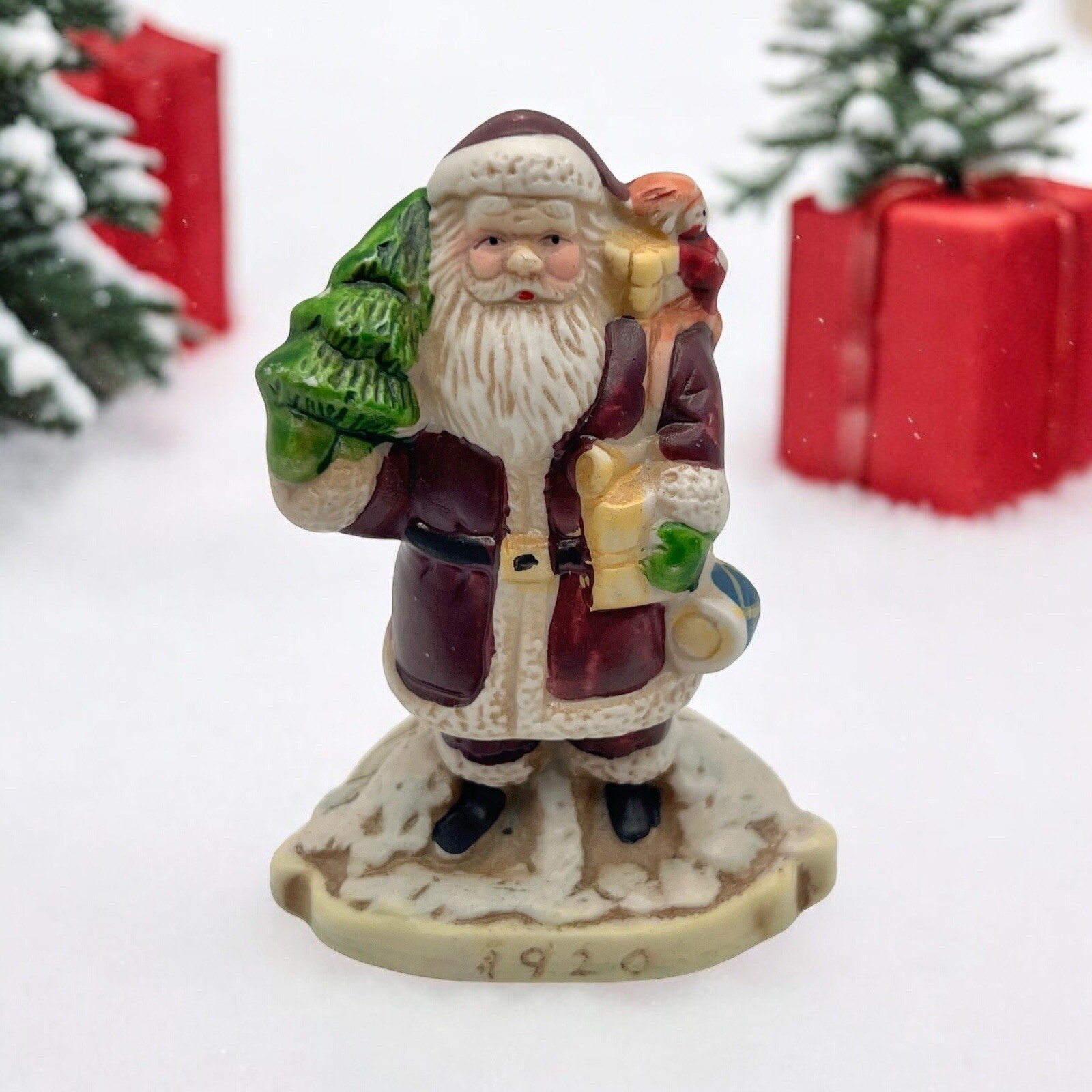 Santa Through The Years Contemporary Santa 1920 Christmas 4″ Figure 1990