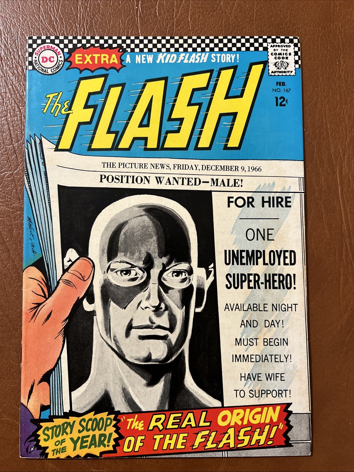 The Flash #167 KEY: FN/VF to VF+ Origin Barry Allen Flash Retold DC 1967 $7 Ship
