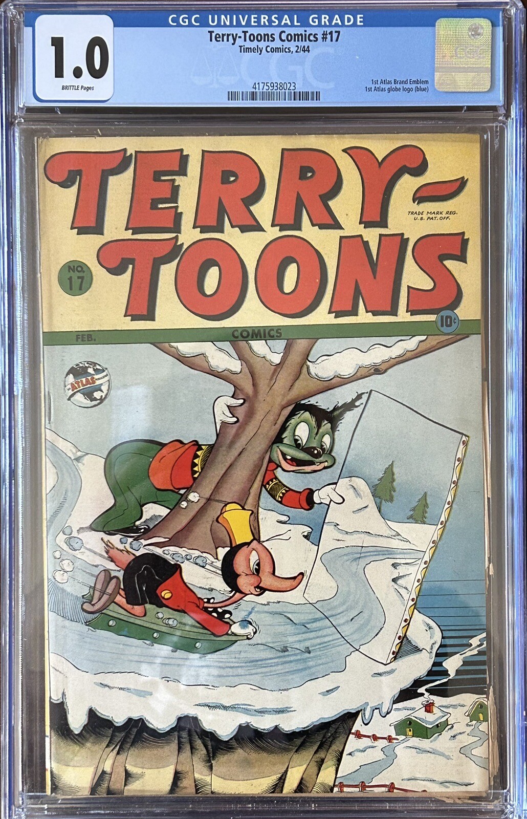 Terry-Toons Comics #17 CGC 1.0 / 1st Atlas Brand Emblem 🔥🔥🔥