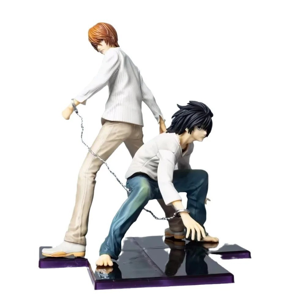 Anime Death Note Yagami Light & L PVC Action Figure Model Statue Boxed Gift Toy