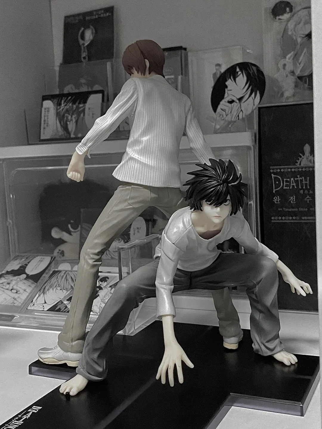 Anime Death Note Yagami Light & L PVC Action Figure Model Statue Boxed Gift Toy