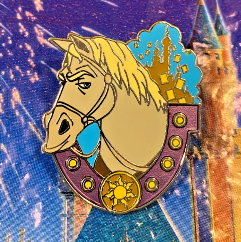💛 Disney Maximus Tangled Rapunzel Storybook Steeds Pin LR Horseshoe Horse Pin