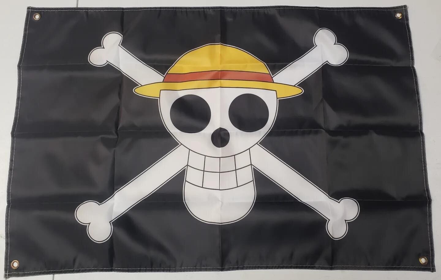 NEW 3x2ft One Piece Luffy’s Straw Hat Skull Pirate Flag Luffy Cosplay US Stock