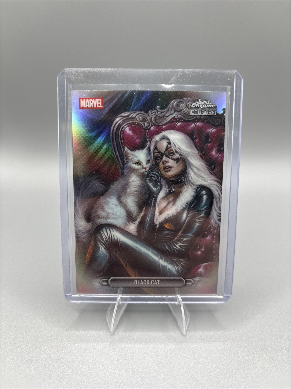 2026 Topps Chrome MARVEL – BLACK CAT – SP Fanfare Variation Refractor🔥