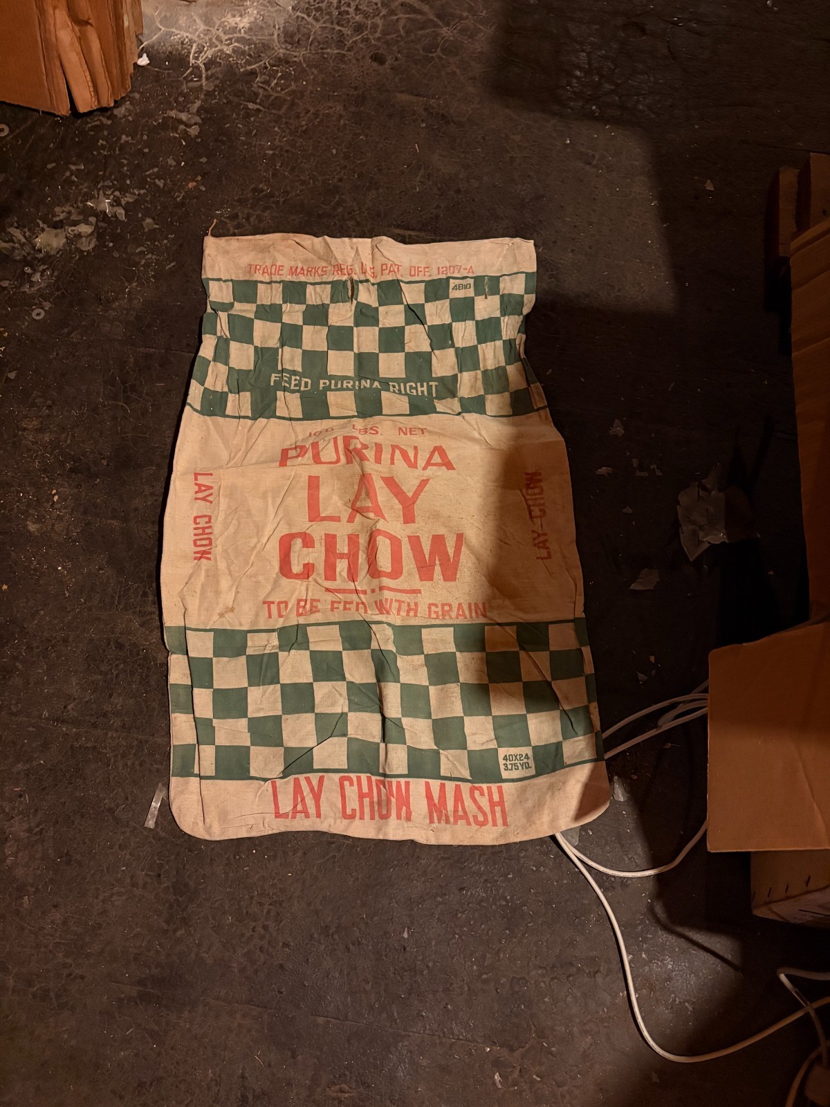 Vintage Purina Lay Chows Feed Sack